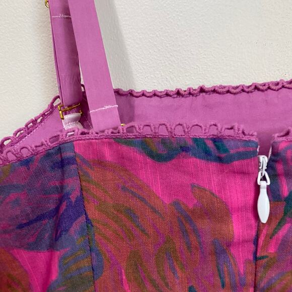 Lilly Pulitzer Brynn Strapless Pink Floral Crochet Mini Dress Size 0 - Picture 9 of 12